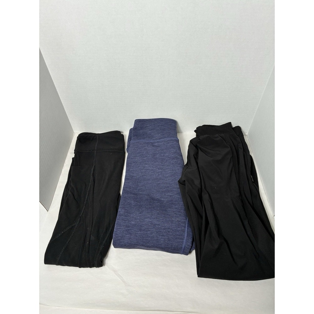 Athleta Girl Lot Of 3 Bottoms Sz Girls 14 2 Black 1 Blue‎ Pull On School